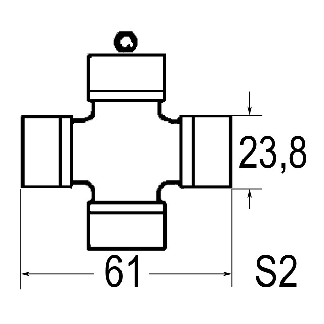 Croisillon 23,8X61,3 Graisseur Lateral référence fournisseur BYP4120C0012